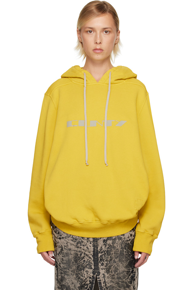 

Rick Owens Drkshdw Желтая толстовка Concordian оверсайз