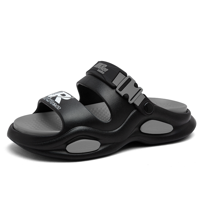 

KLAOSD Скользостойкие антибактериальные противоскользящие шлепанцы для мужчин черно-серые, цвет Black Gray