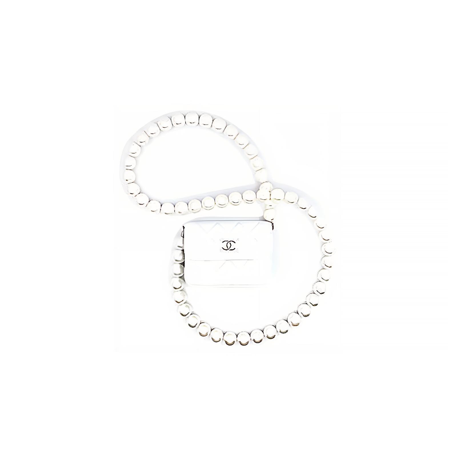 

CHANEL Кожаный кошелек для монет женский белый