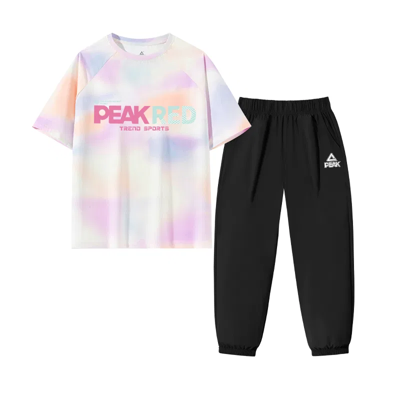 Детский спортивный костюм с круглым вырезом PEAK Purple Orange