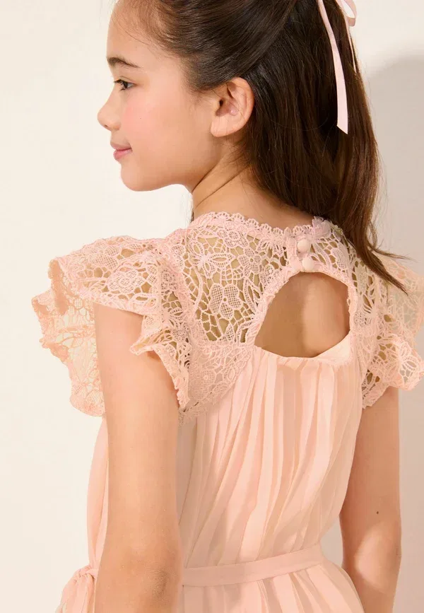 Платье повседневное Regular fit bow yolk pleated day dress Lipsy, розовый — фото 3