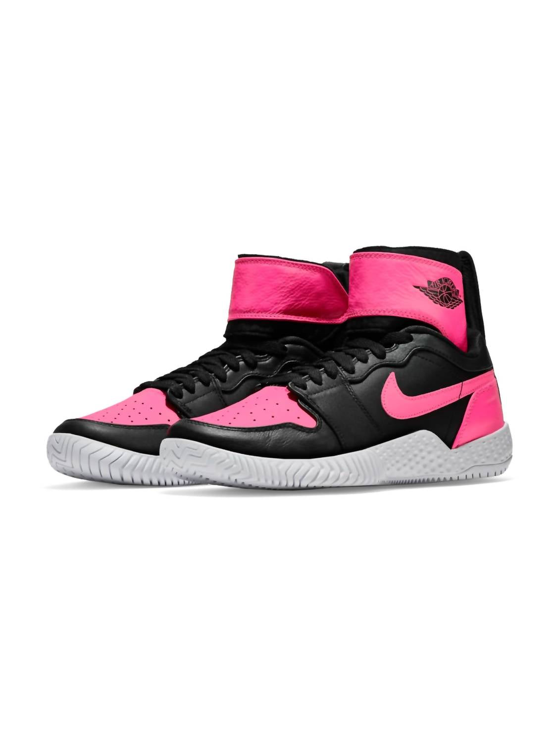Женские кроссовки Flare Aj1 черно-розовые Nike