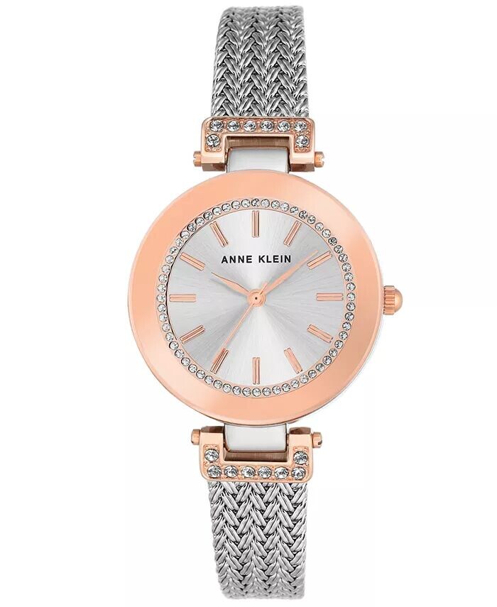 

Женские часы из нержавеющей стали с сетчатым браслетом 30 мм Anne Klein