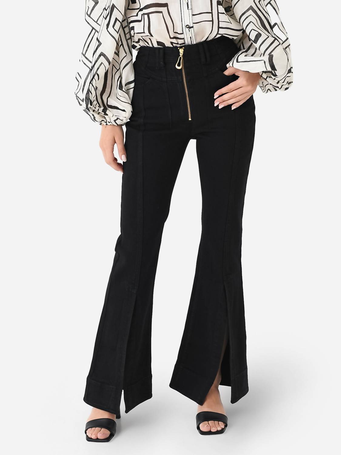 

Lola Denim Широкие джинсы черного цвета Aje.