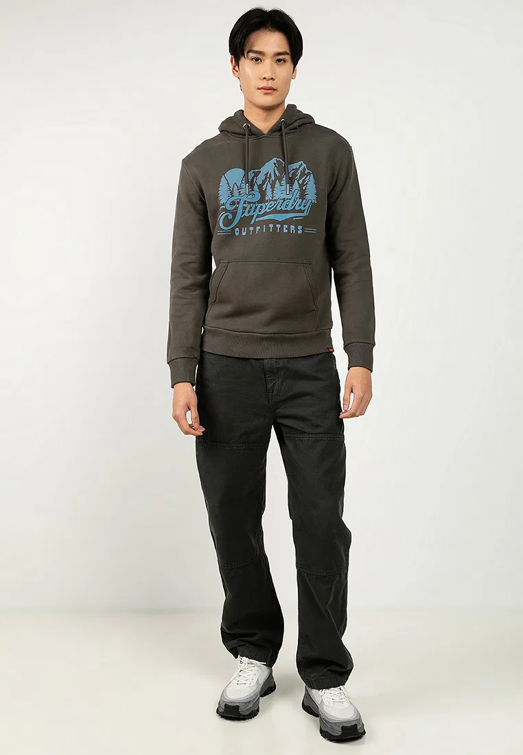 Худи, Outfitters Superdry, черный — фото 4