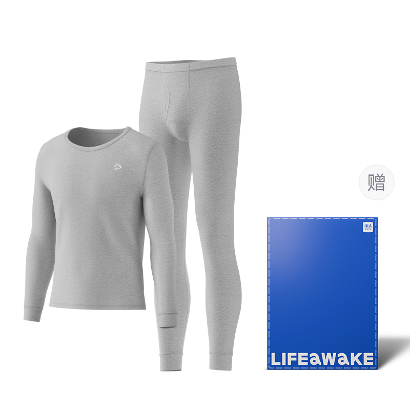 

Мужские термокомплекты HLA, светлый heather серый 8017 (the mountain/gift box set)