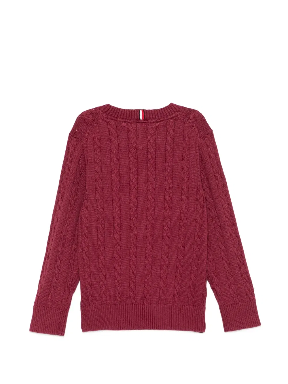 Свитер с круглым вырезом Tommy Hilfiger Junior, красный — фото 2