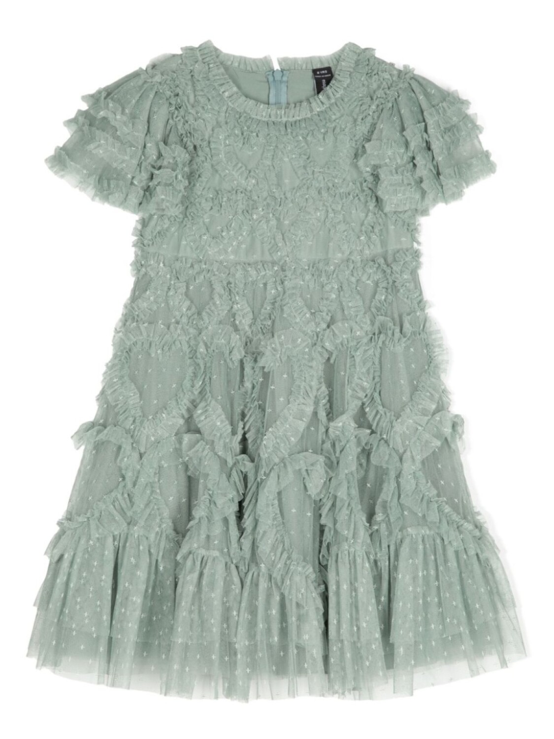 

NEEDLE & THREAD KIDS платье Amorette с оборками, зеленый