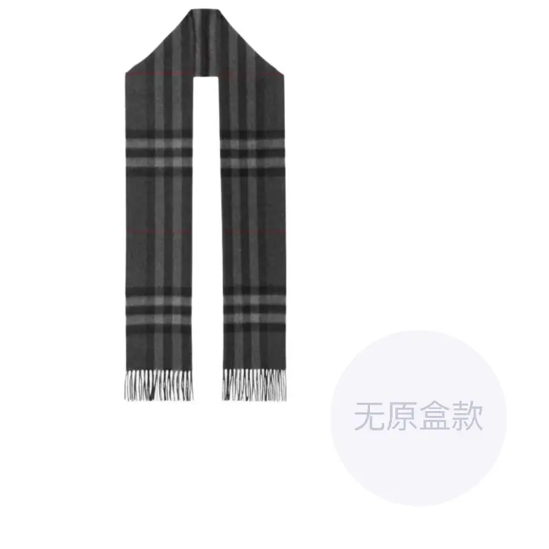 

Burberry Кашемировый вязаный шарф унисекс, серый