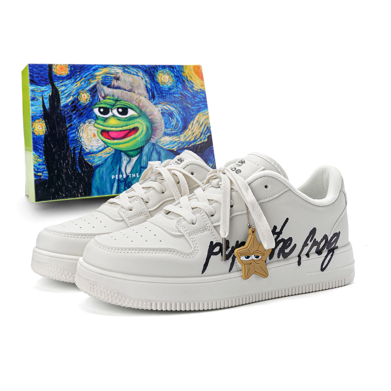 

Pepe The Frog Низкие скейтерские кроссовки унисекс абрикос, цвет Apricot