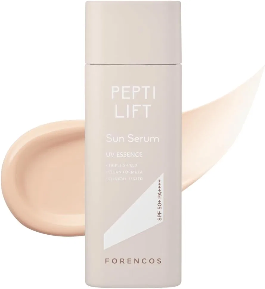 Солнцезащитный сыворотка-тоналка Forencos Triple Shield Sun Serum Peptilift SPF50+ PA+++, 50 мл