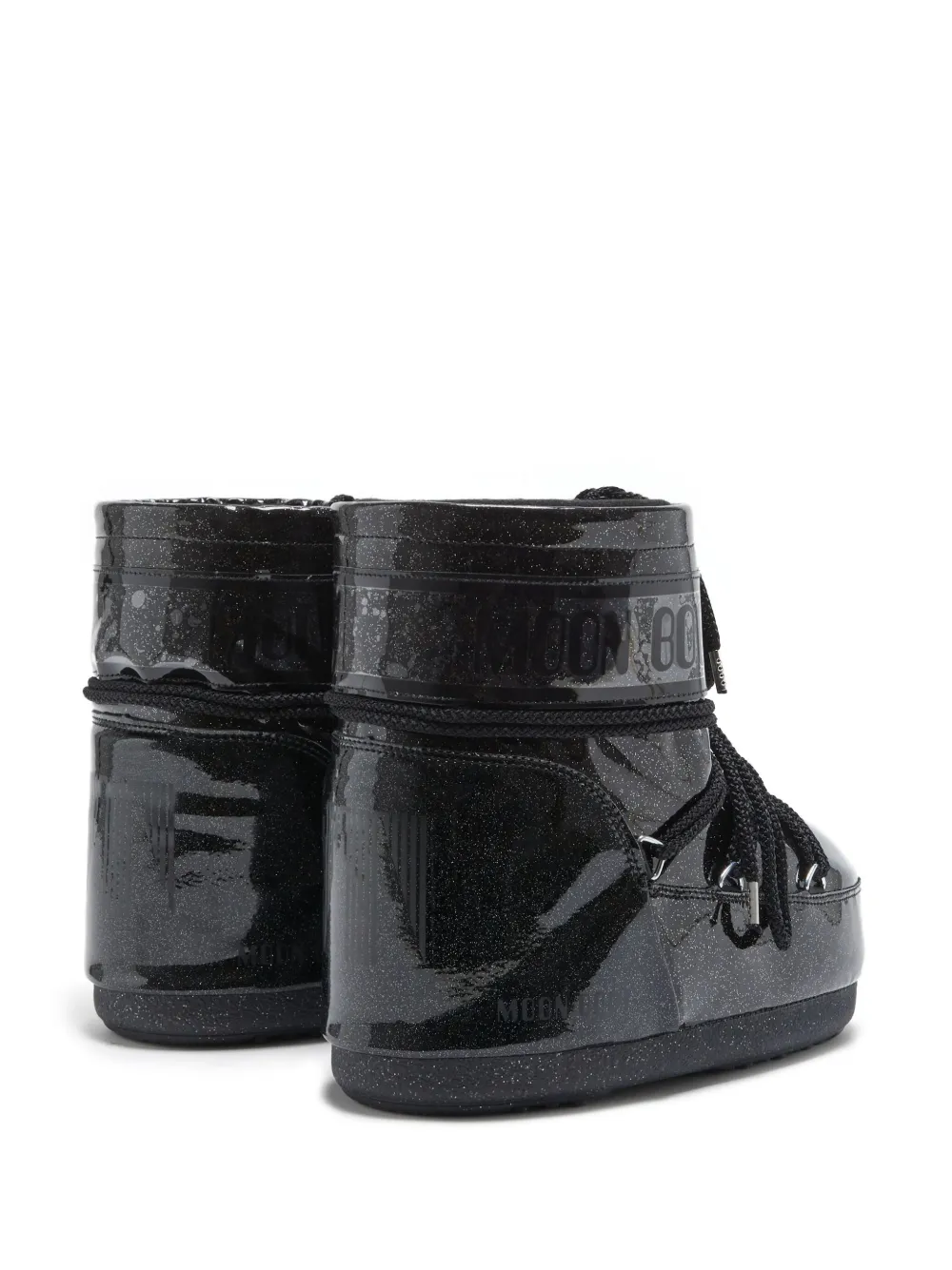 Ботинки женские Moon Boot Icon низкие с блестками, черный — фото 3