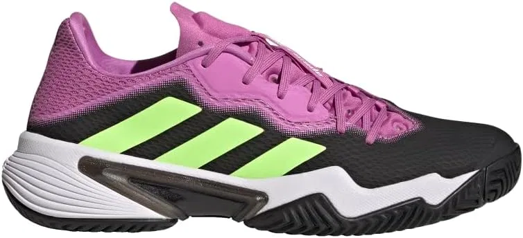 Кроссовки теннисные для глиняного корта Adidas, цвет Carbon/Signal Green/Pulse Lilac — фото 2