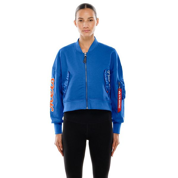 

Женская куртка-бомбер New York Mets с молнией New Era X Alpha Industries