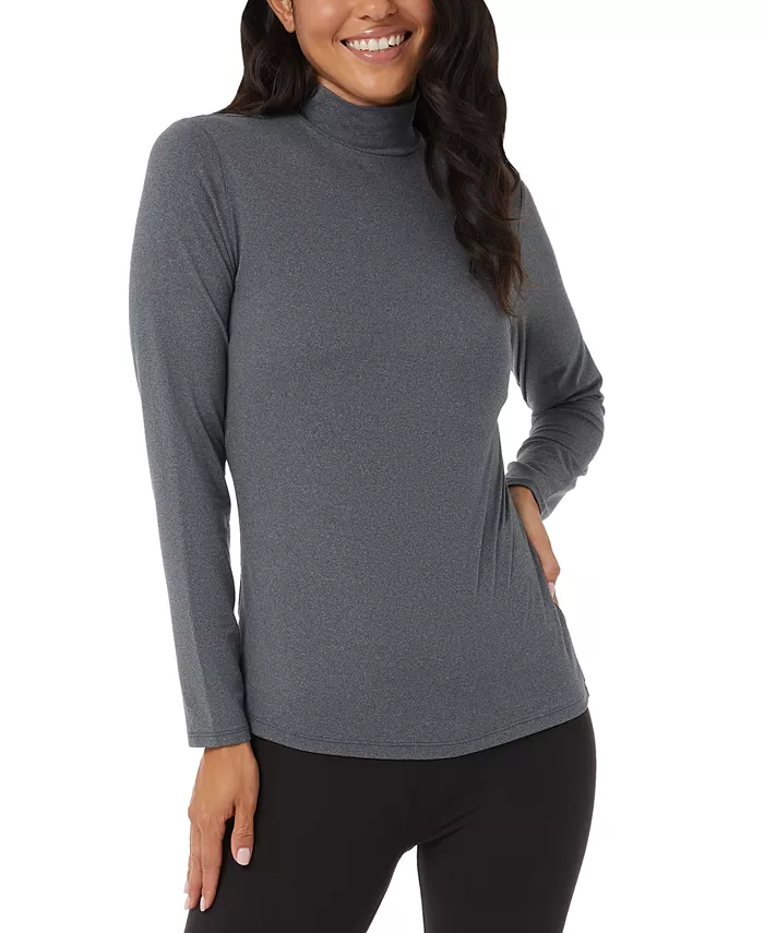 

Женский топ с длинными рукавами и воротником-стойкой 32 Degrees, черный