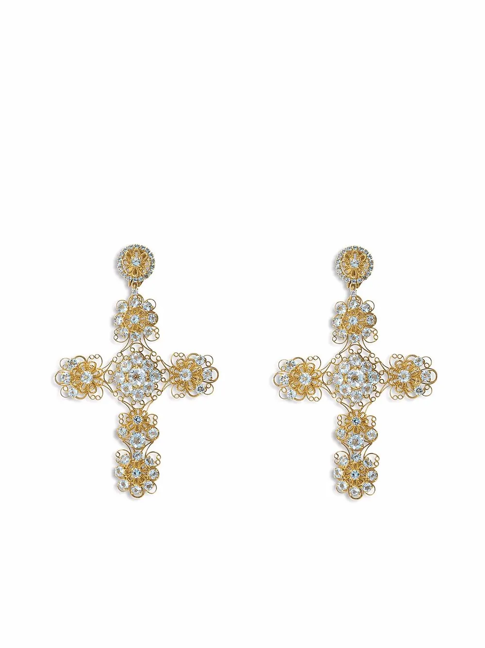 

Серьги-клипсы Pizzo из желтого золота DOLCE & GABBANA, золотой