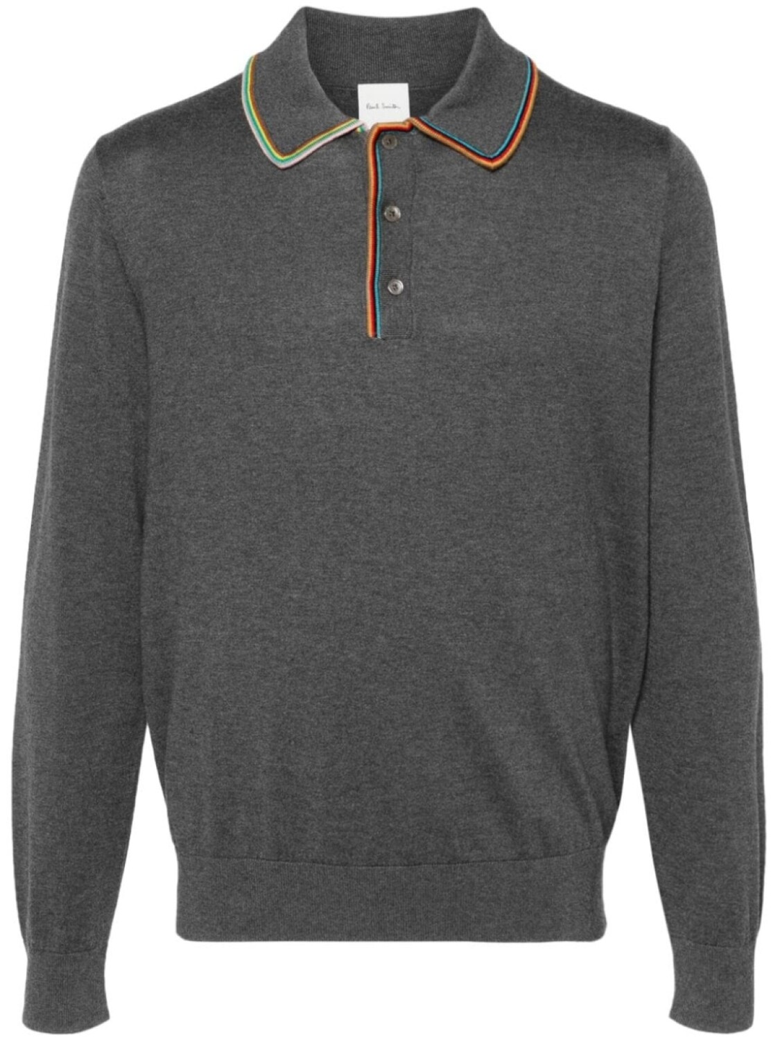 

Paul Smith рубашка поло с отделкой в полоску, серый