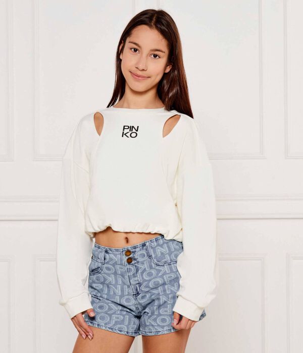 

Свитер Cropped fit Pinko Up, экрю