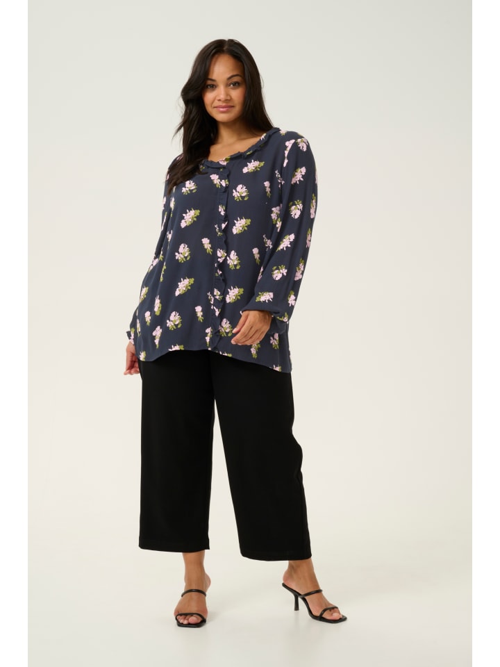 

Блузка KAFFE curve, цвет midnight/pink flower print