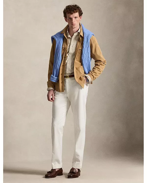Классическая рубашка из поплина в клетку «глен плейд» Polo Ralph Lauren, Beige/White — фото 2
