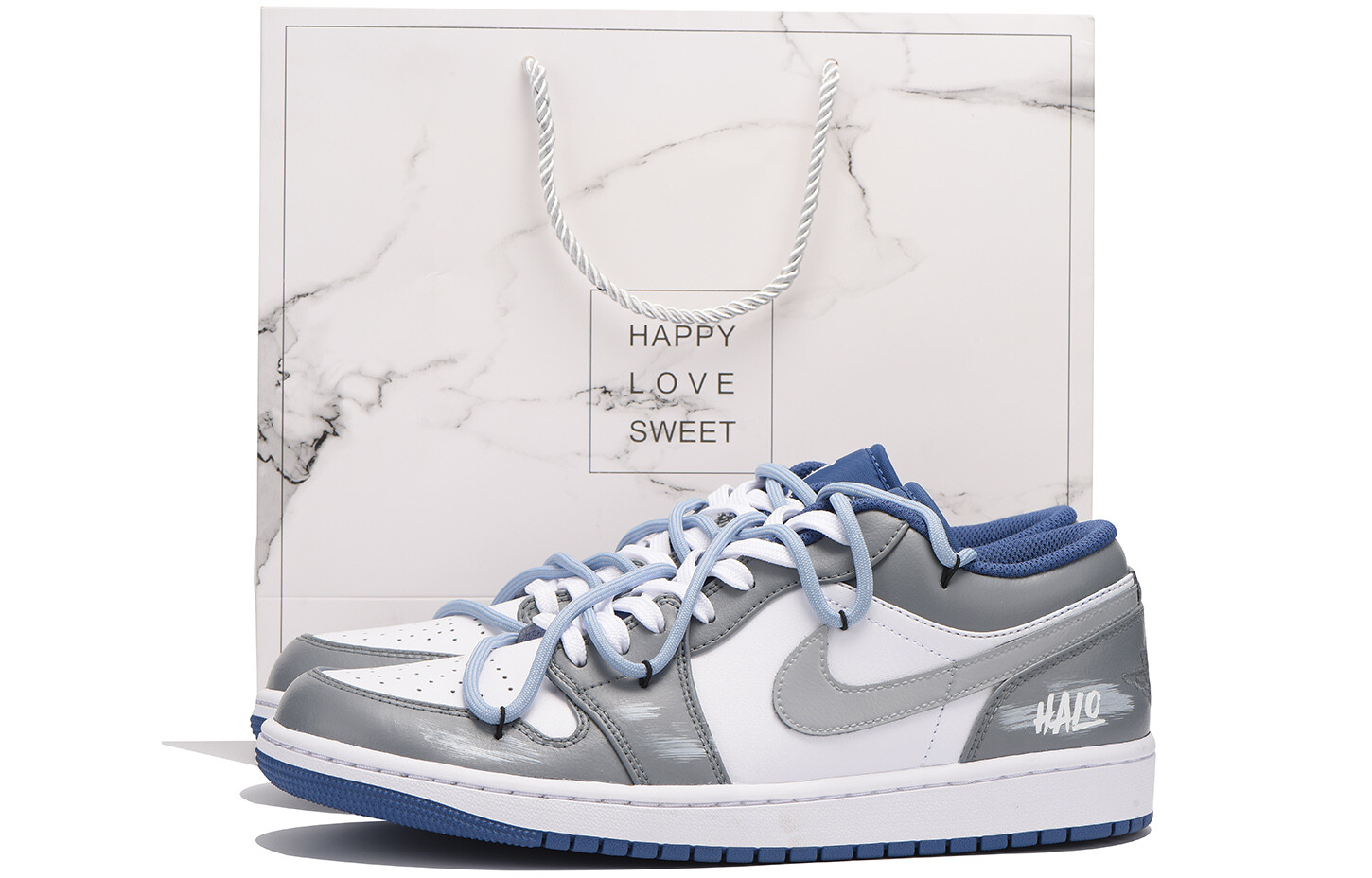 

Кроссовки Air Jordan 1 Vintage Basketball Shoes Men Low-top White, светло-серый