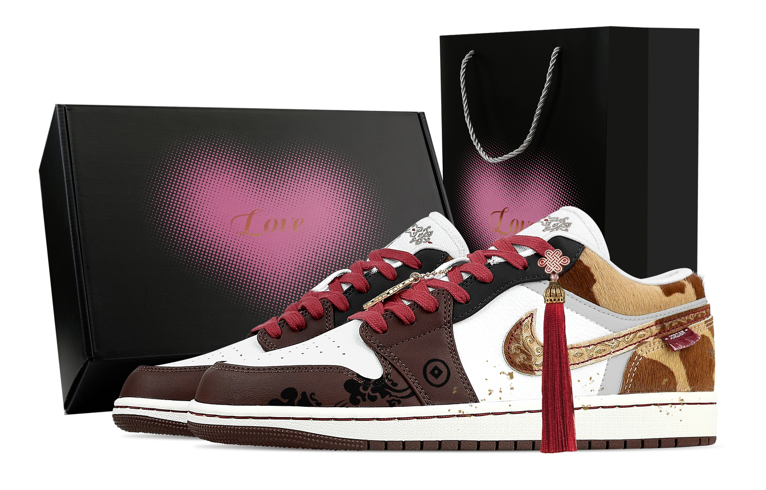 

Jordan Air 1 Immediate Success, Heart Box, устойчивые к истиранию низкие кеды в винтажном стиле для мужчин, черно-коричневые