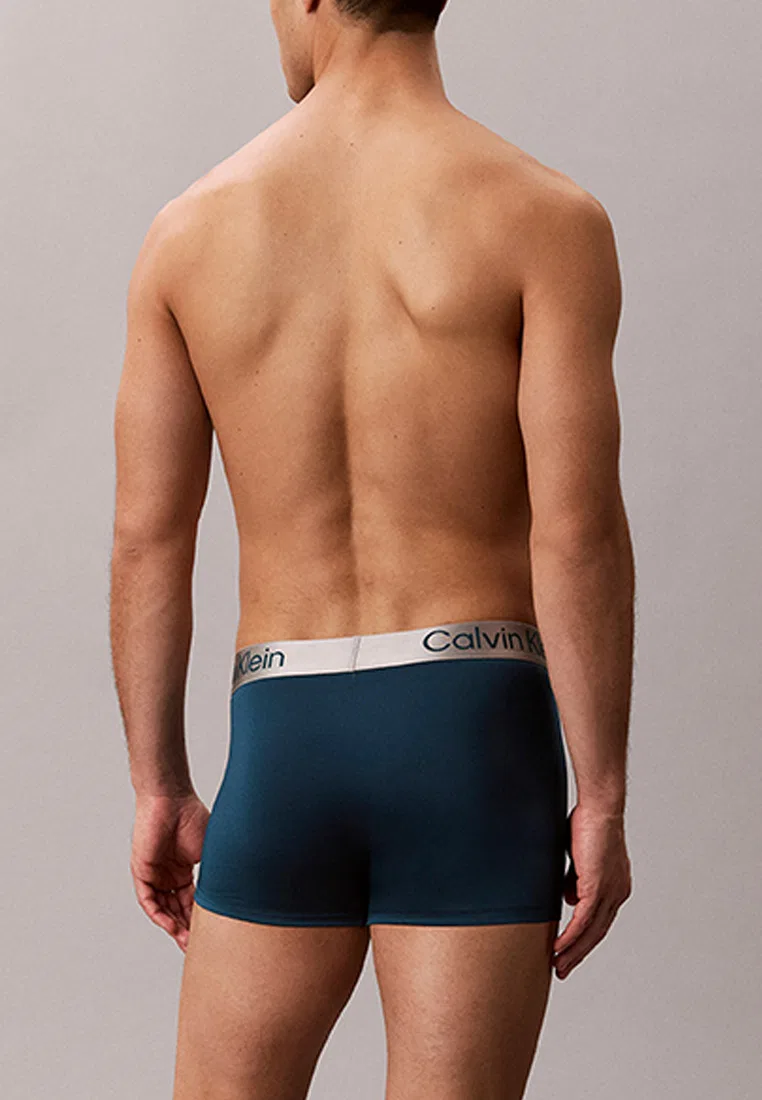 Трусы, микрофибра, набор 3 шт, Calvin Klein, бирюзовый/орнажевый — фото 2