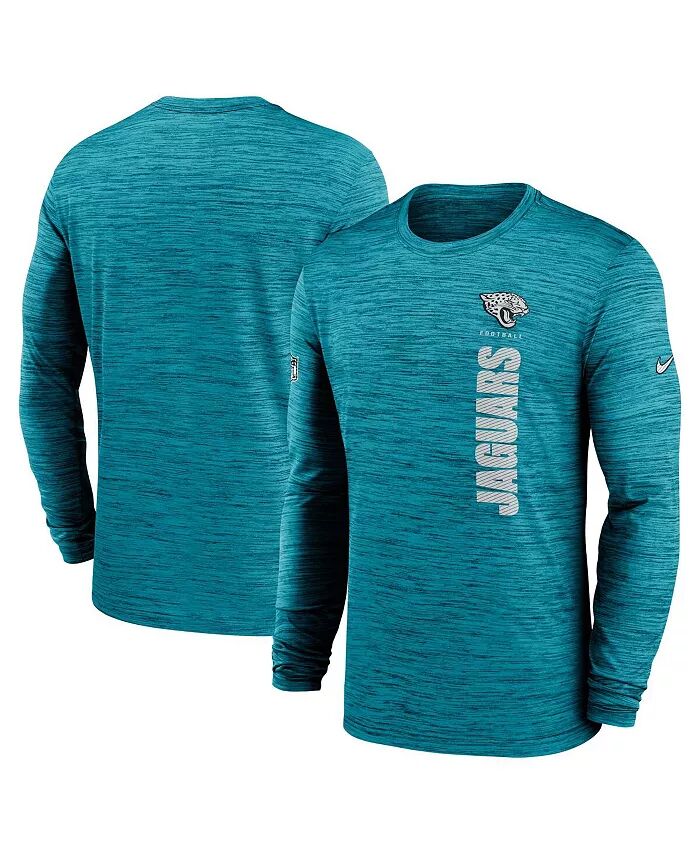 

Мужская футболка с длинным рукавом цвета «Тейл» Jacksonville Jaguars 2024 Sideline Velocity Performance Nike