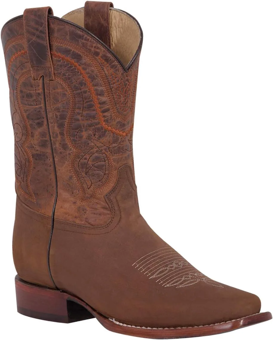 

Мужские ковбойские сапоги для родео Western из натуральной кожи El General, цвет Tan, модель ATL39 Generic