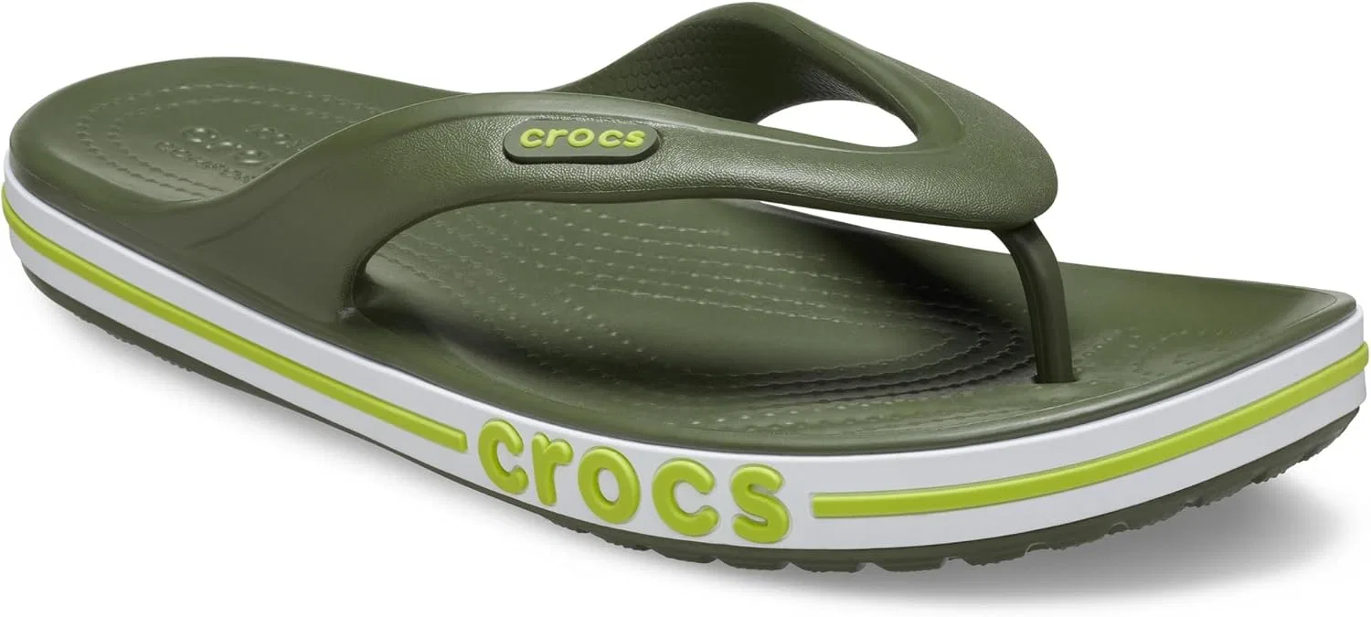 Шлепанцы Crocs Bayaband Flip, зеленый
