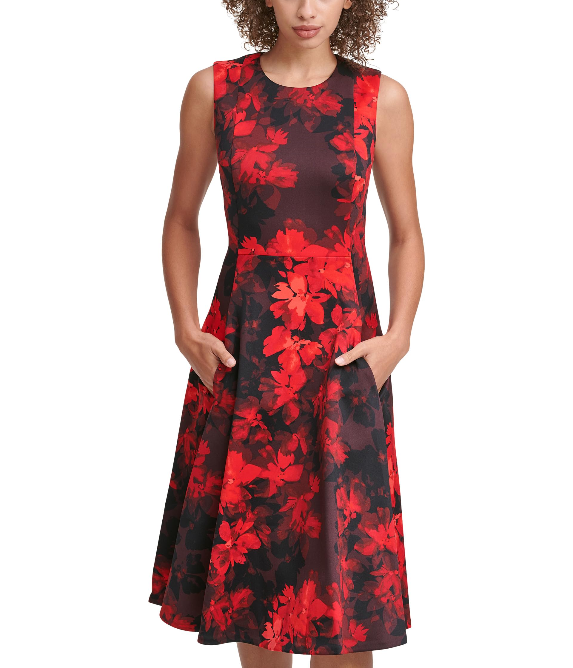 

Платье Calvin Klein Floral Fit And Flare, Red Multi