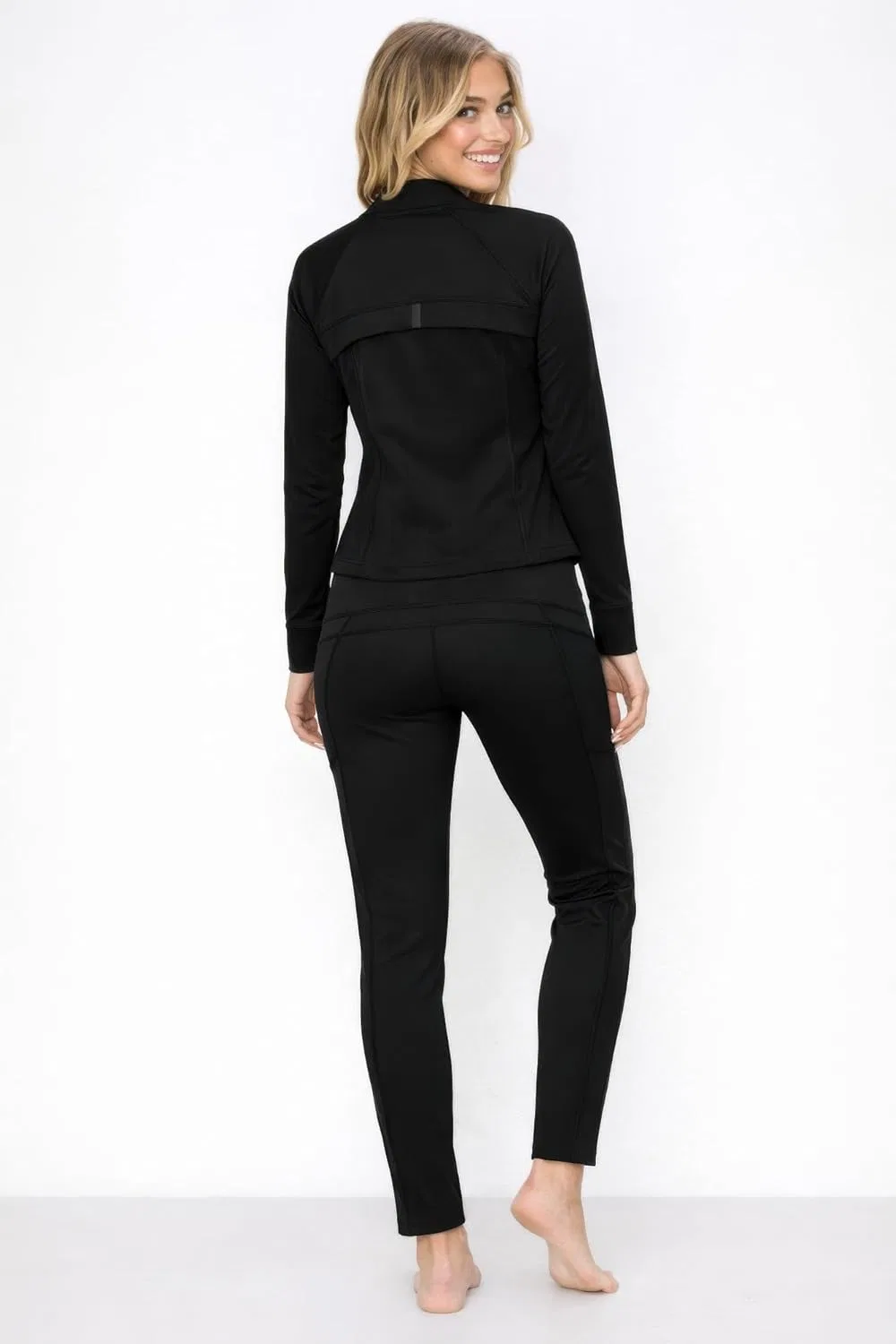 Спортивный костюм с курткой на молнии и брюками, Black — фото 2