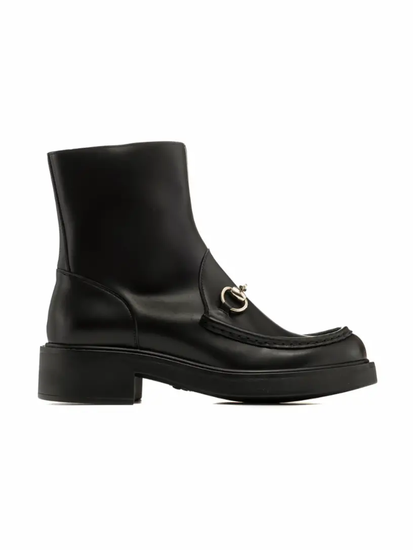 

Кожаные ботинки Horsebit Gucci, черный