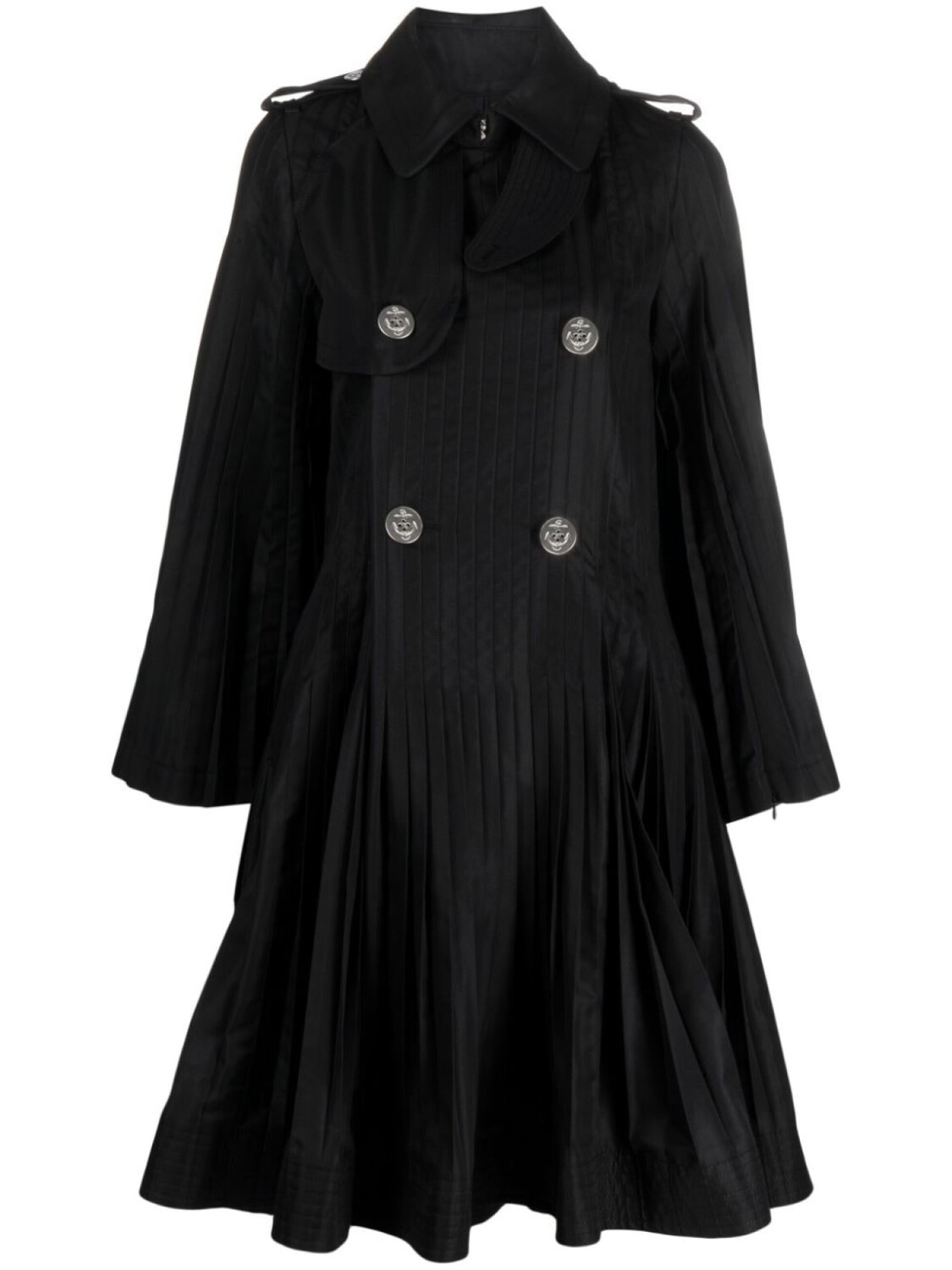 

sacai двубортное пальто, черный