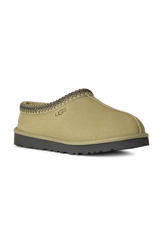 Мужские тапочки Ugg Tasman II замшевые утепленные, зеленый — фото 2