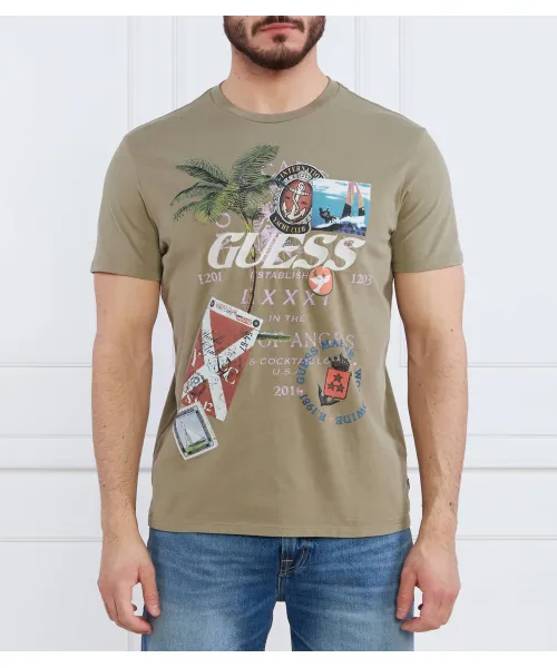 

Футболка Regular fit Guess Jeans, зеленый