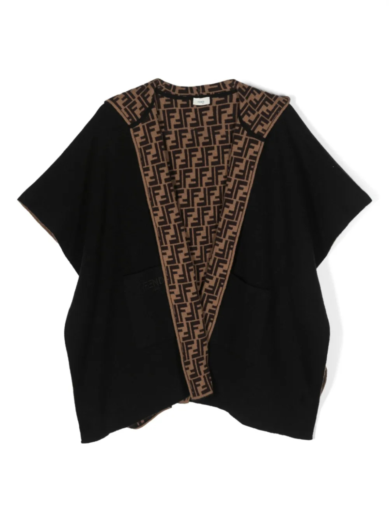 

Fendi Kids кардиган с монограммой, черный