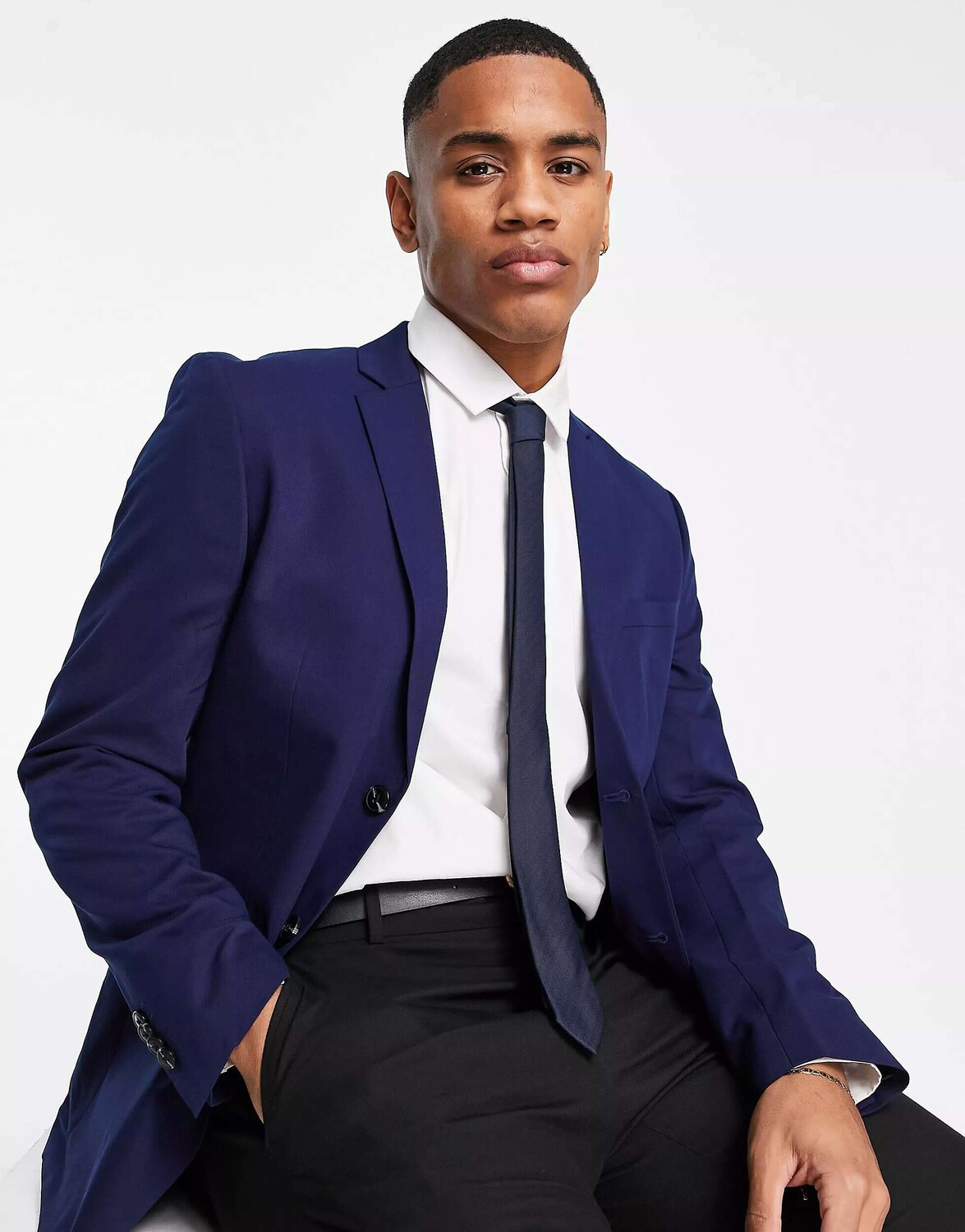 

Синий узкий пиджак Jack & Jones Premium