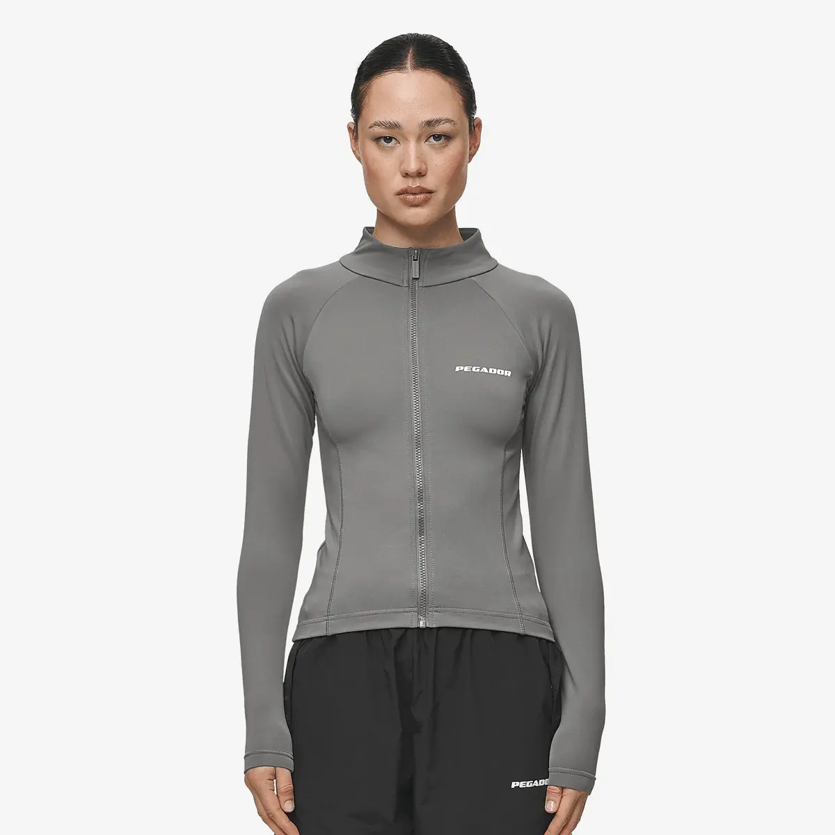 

Лонгслив Pegador Tale Zip Longsleeve, серый