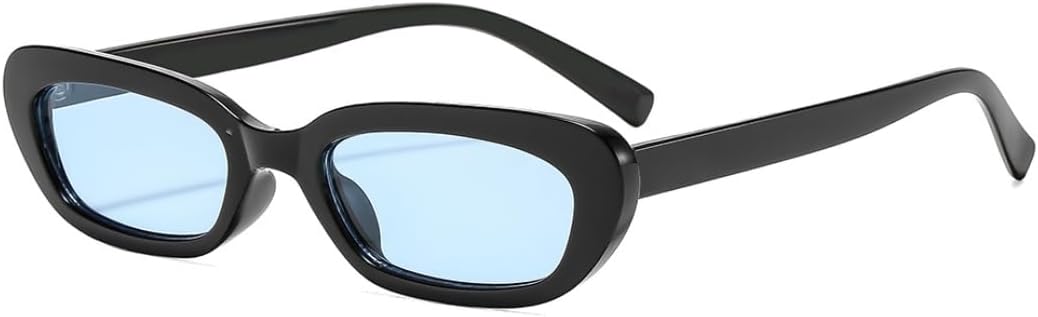 

Солнцезащитные очки с защитой UV400 | Маленькая оправа, линзы конфетного цвета | Для женщин и мужчин, для занятий спортом на открытом воздухе и вождения DSVIGF, Black Blue