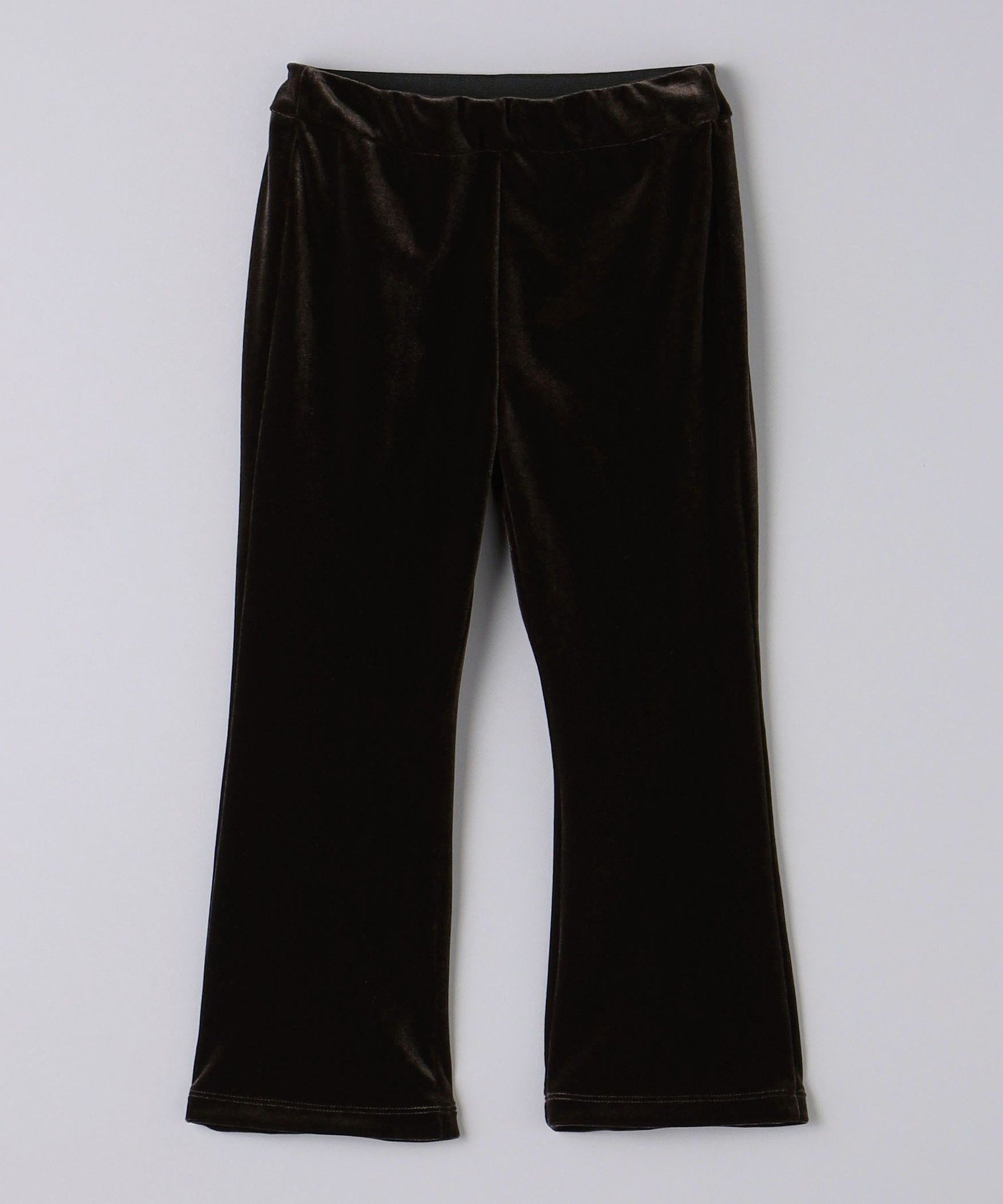 Велюровые брюки-клеш для детей 110-120 см United Arrows, DK.BROWN