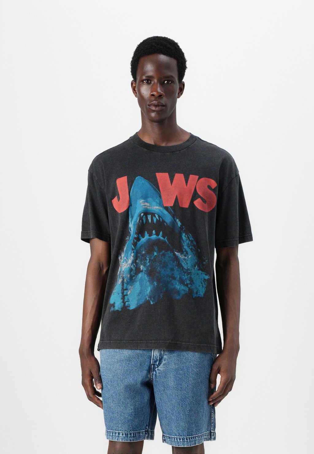 

Футболка с принтом BOXY AMERICANA Hollister Co., черный