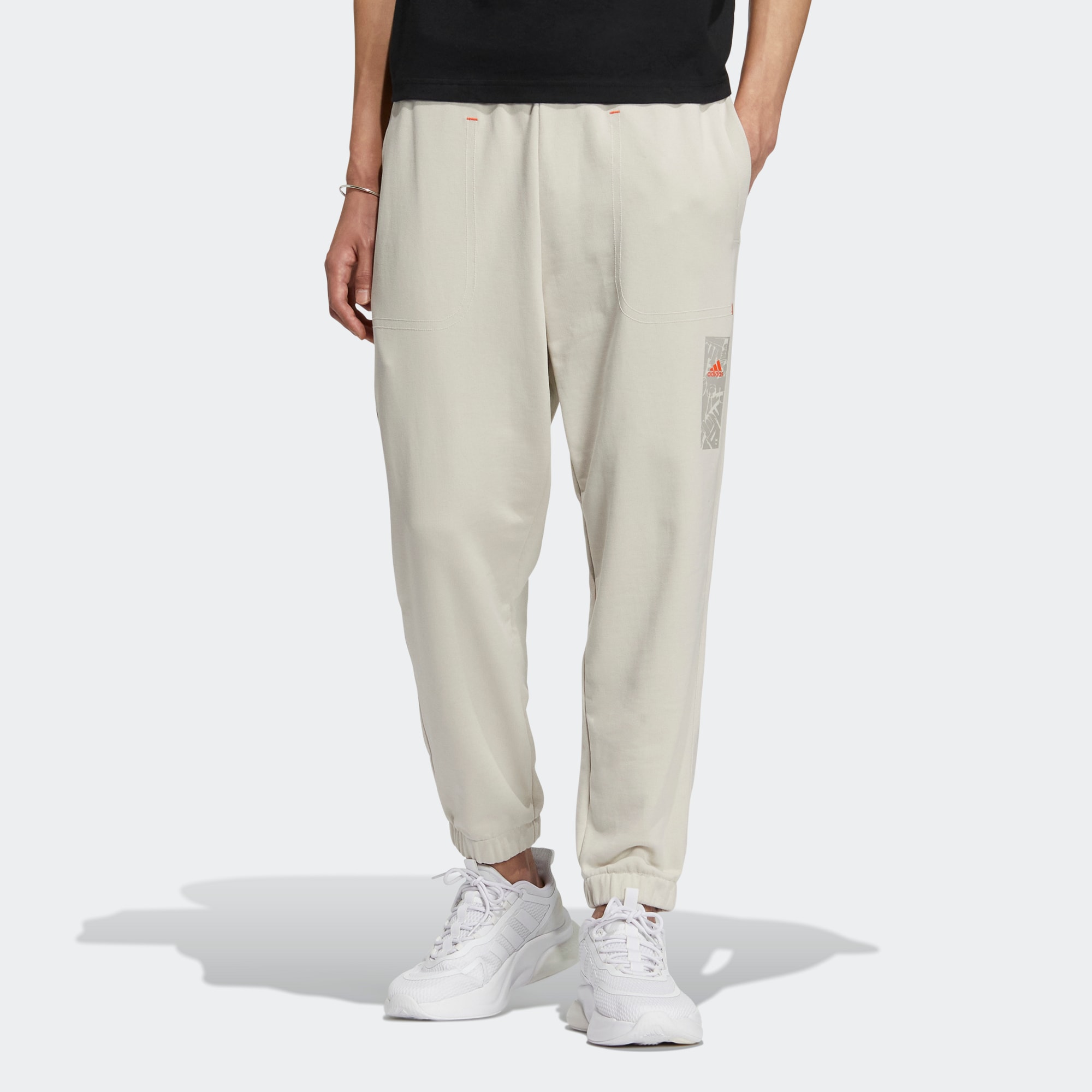 Мужские вязаные спортивные штаны Clear Brown Adidas, коричневый — фото 4