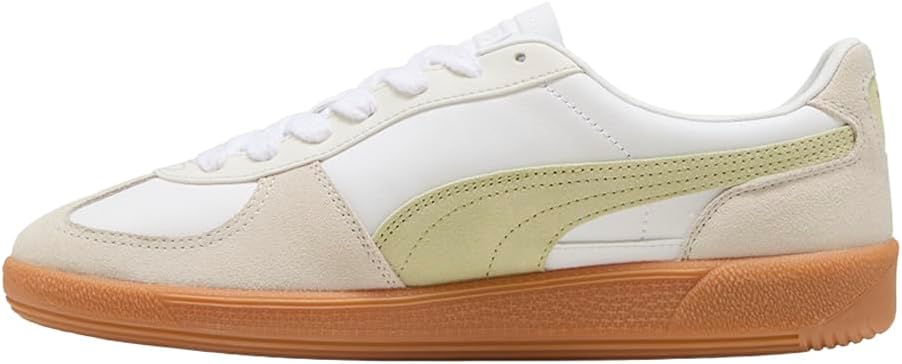 Мужские кроссовки PUMA Palermo из кожи с шнуровкой, повседневные - белые — фото 3