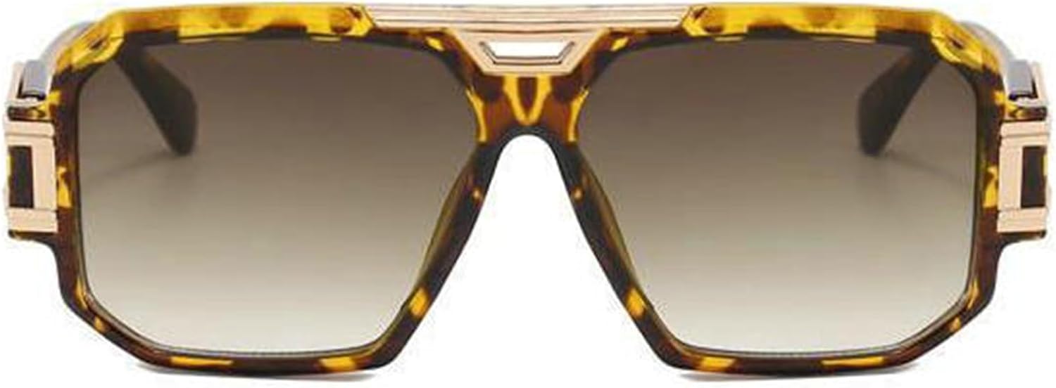 

Солнцезащитные очки Willochra Retro Oversized Pilot для мужчин и женщин, модные винтажные, с двойной перемычкой, квадратной формы, дизайнерские солнцезащитные очки, C6