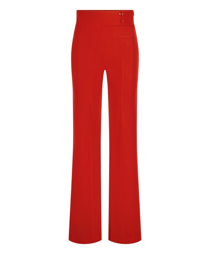 

Брюки из саржи с высокой талией, корейские Nicowa, красный