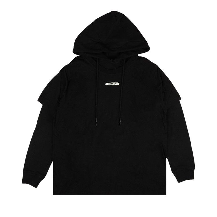 

Худи Off-White Barrel Worker Double Tee Hoodie, Black/White