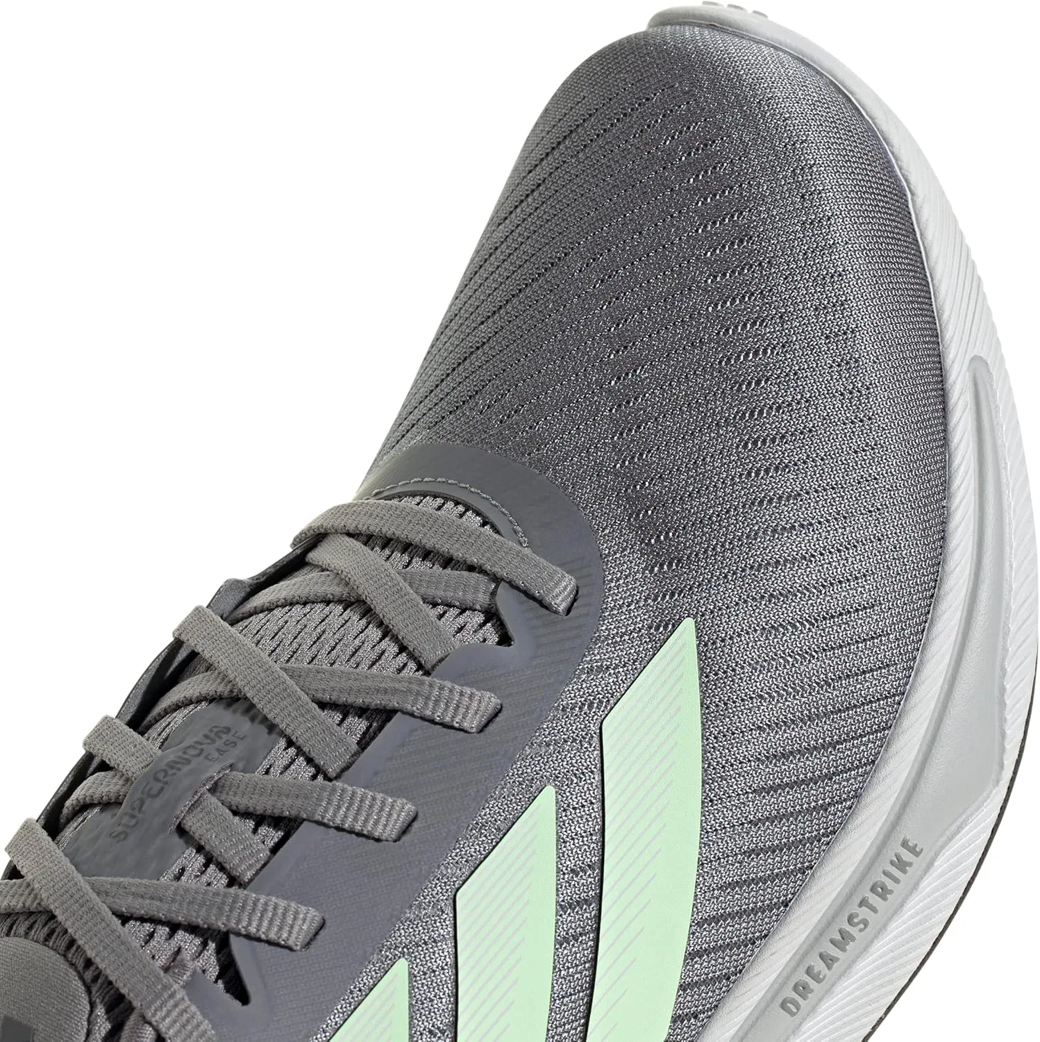 Мужские беговые кроссовки Adidas Supernova Ease, Grey Three Semi Green Spark Dash Grey — фото 4