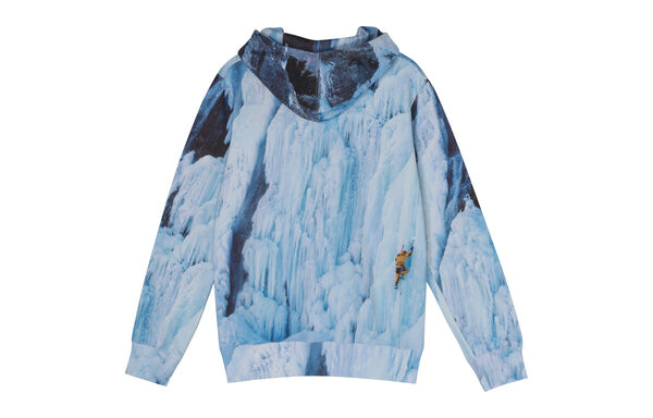 Толстовка Supreme SS21 Week 5 Supreme x The North Face Ice Climb Hooded Sweatshirt, синий — фото 2