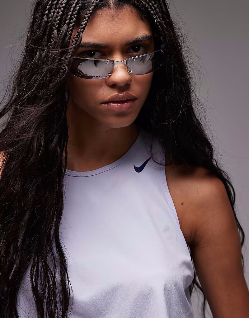 Топ Aeroswift Dri-FIT plisse фиолетового цвета Nike Running — фото 3